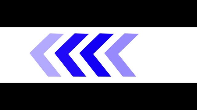 Direction concept, neon arrow icon, arrows indicate the direction. looping swipe left arrow pointing icon animation. arrow icon concept animation left to right direction looping.