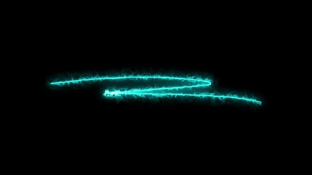 White brush stroke underline highlight line animation with alpha channel, scribble doodle transparent background. 4 k video. animation