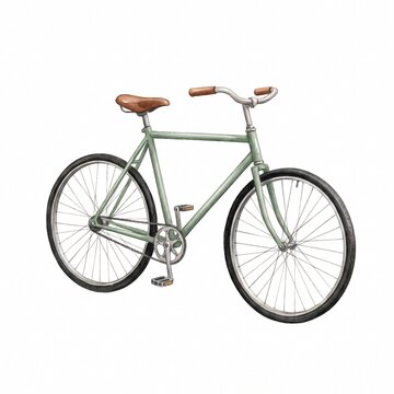Watercolor Vintage Bicycle Illustration