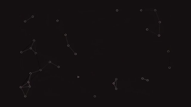 White star constellations appearing on a solid black background