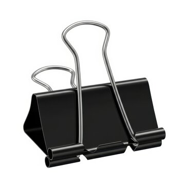 Black binder clip holding papers together