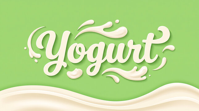 Illustration graphique de yaourt avec &eacute;claboussures