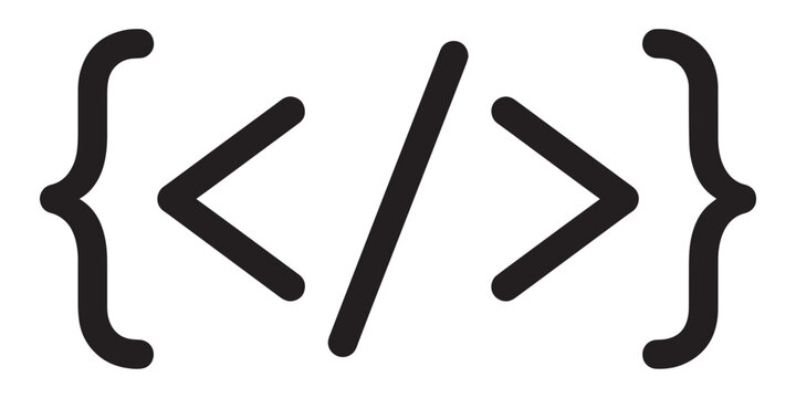 Code symbol icon vector illustration