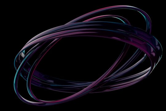 Elliptical 3D loops orbiting an empty dark center