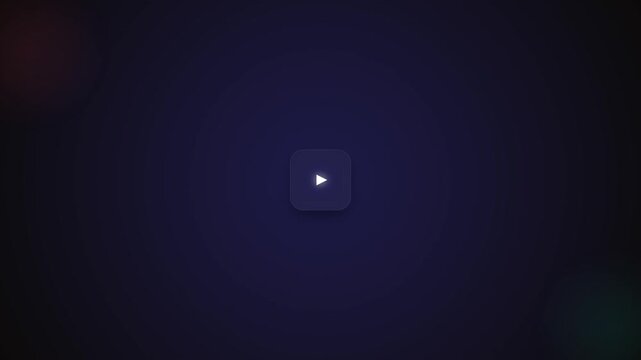 Play button glows on a dark purple digital interface