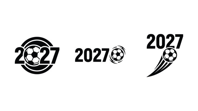 Creative Soccer Event Logo Designs Featuring Year 2027 Text
