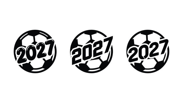 Creative Soccer Ball Year Number Designs Showing Twenty Twenty One