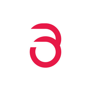 letter bo ob curves motion logo vector