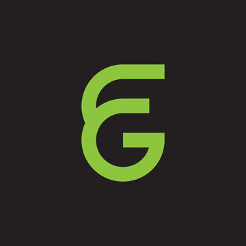 letter fg loop motion linear geometric logo vector