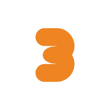 letter b simple doodle fat logo vector