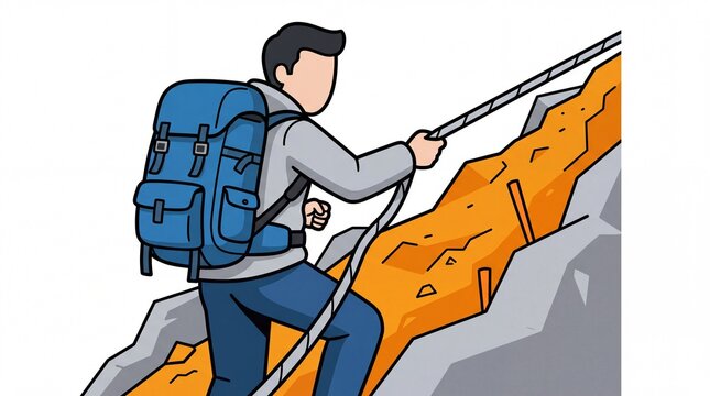 Mount rushmore mountain climber trekking adventure vektor