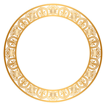 Golden circle frame border