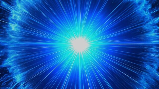 青い爆発のエフェクト