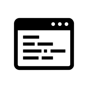 Website Window Vector Icon Illustration for Web Browser and Internet Interface／ウェブサイト・ブラウザウィンドウ・インターネット画面のベクターアイコンイラスト