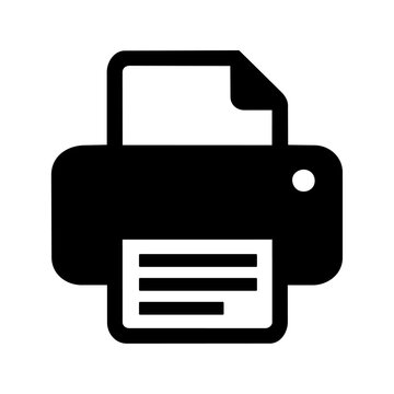 Printer Vector Icon Illustration for Printing and Office Equipment／プリンター・印刷機器のベクターアイコンイラスト