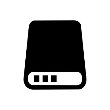 HDD Vector Icon Illustration for Data Storage and Computer Hardware／HDD・データ保存・コンピュータ機器のベクターアイコンイラスト