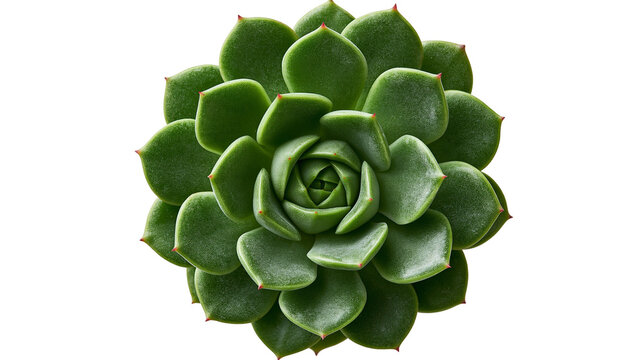 Green rosette succulent plant with pointed leaves and red tips