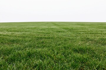 Obraz premium The Grass Field Stretching Across the Horizon Under a Clear Sky
