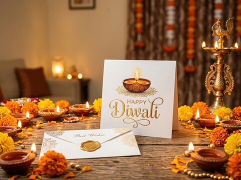 Diwali celebration with traditional lamps , Diwali, Kali Puja, Indian Festival, Lakshmi