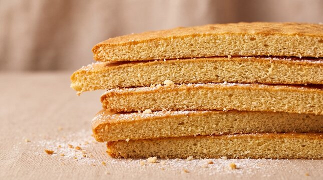 Classic Genoise Sponge Cake with Fine Golden Crumb