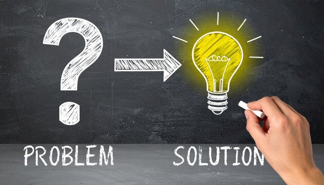 Problem solving concept, question mark transforms into bright solution