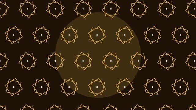 Islamic Geometric Pattern Loop Champagne Gold