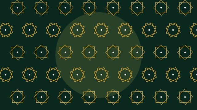 Islamic Geometric Pattern Loop Emerald Gold