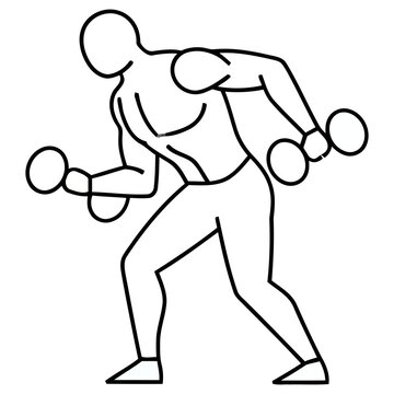 Man lifting dumbbells