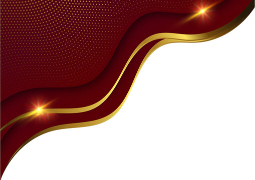 premium abstract corporate banner background with red gold wave design
