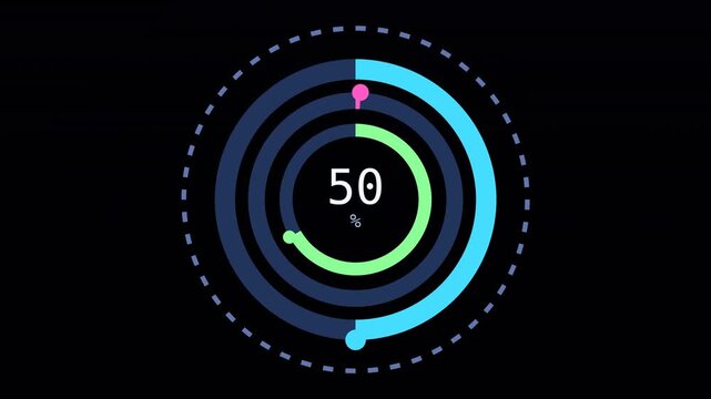 Circular Progress Rings Loading Seamless Loop
