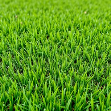Well-manicured grass with evenly cut blades and no weeds, green, foliage