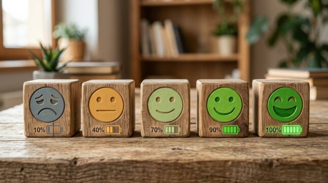 Customer Satisfaction Scale Mood and Battery Indicator Blocks