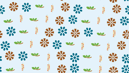 Stylized floral and leaf pattern © rocky