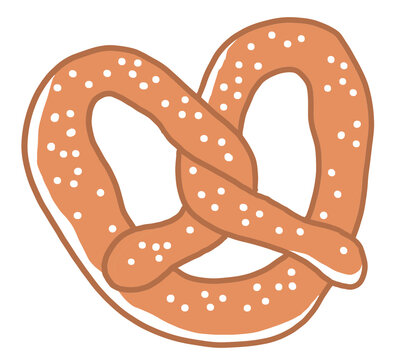 vector illustration of a pretzel