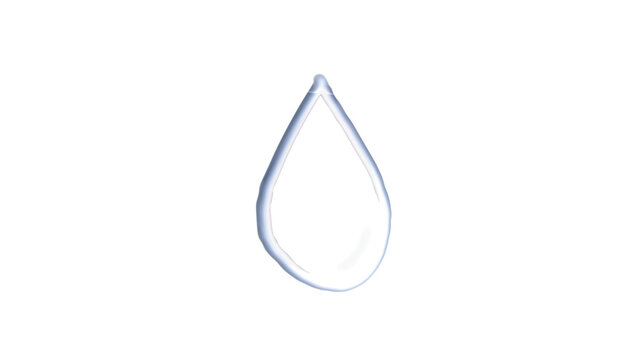 透明感のある水滴のイラスト 綺麗な水の青いしずく