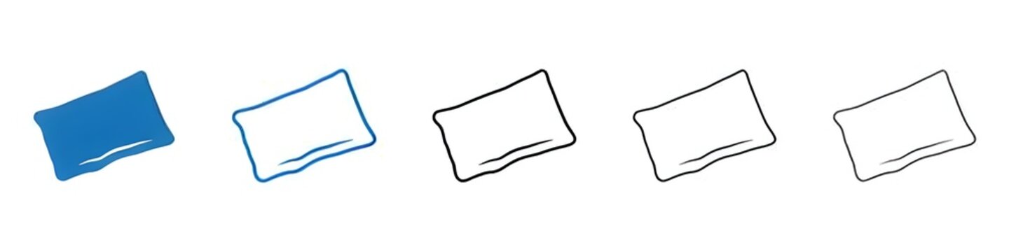 Rag icon vector set collection for web. Thin line customizable illustration. Contour symbol. Vector isolated outline drawing. Editable stroke