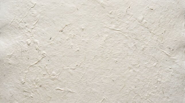 White handmade textured paper background with natural fibers