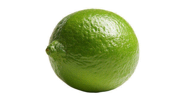 Fresh whole green lime fruit with textured peel