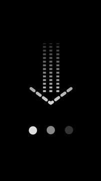 Dotted Download Icon Animation on Black Background. Download Progress, Preloader Animation Web Design Template. Seamless Loop Animation in 4K Vertical.