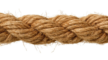 Thick braided natural jute fiber rope with rough texture © Clementine