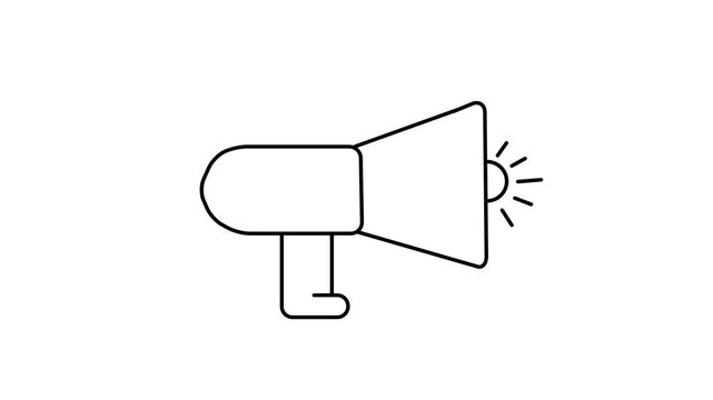 Megaphone Speaker Icon. megaphone loudspeaker.