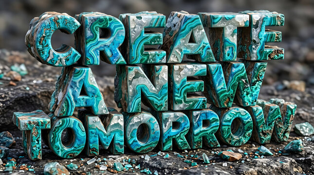 Create A New Tomorrow Chrysocolla Text