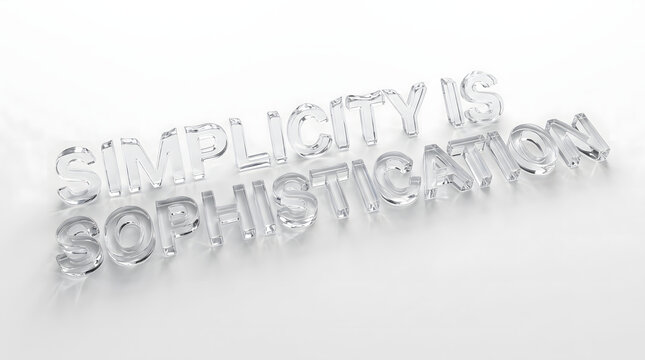 Simplicity Is Sophistication Acrylic Wave Text