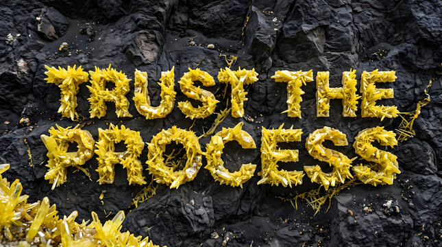 Trust The Process Molten Sulfur Dendrite Text