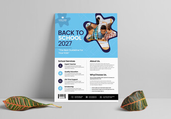 Kids School Education Flyer Layout Design