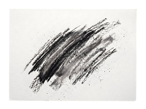 Charcoal sketch strokes