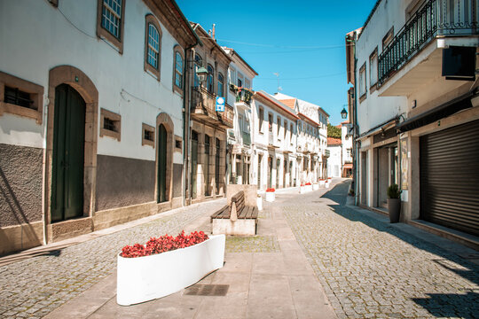 typical houses of Mon&ccedil;ao, Portugal