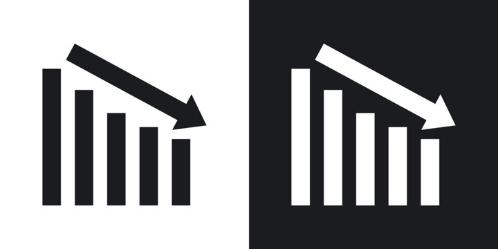 Chat arrow down icon flat outline in black