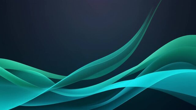 Teal and green abstract wave lines background vector illustration design