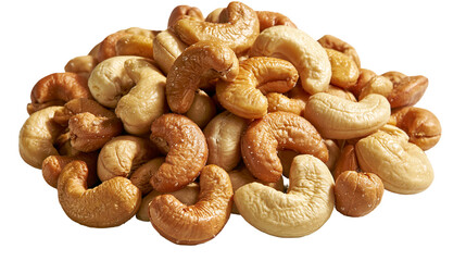 Fototapeta premium Roasted salted cashew nuts heap